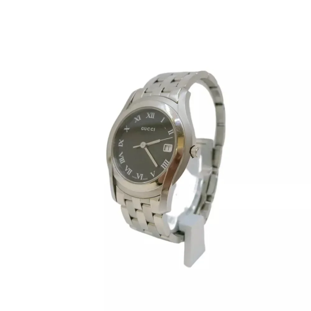Authentic GUCCI Quartz Analog Wrist Watch 3246 Silver Stainless Steel - Picture 2 of 8